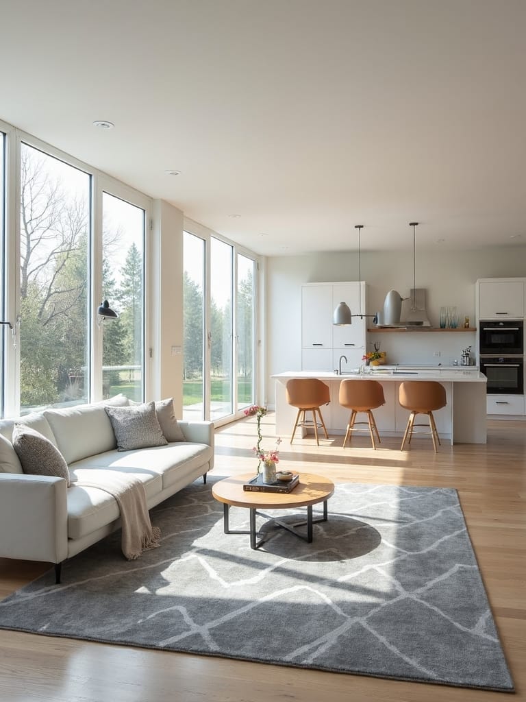 strategically zone open concept spaces