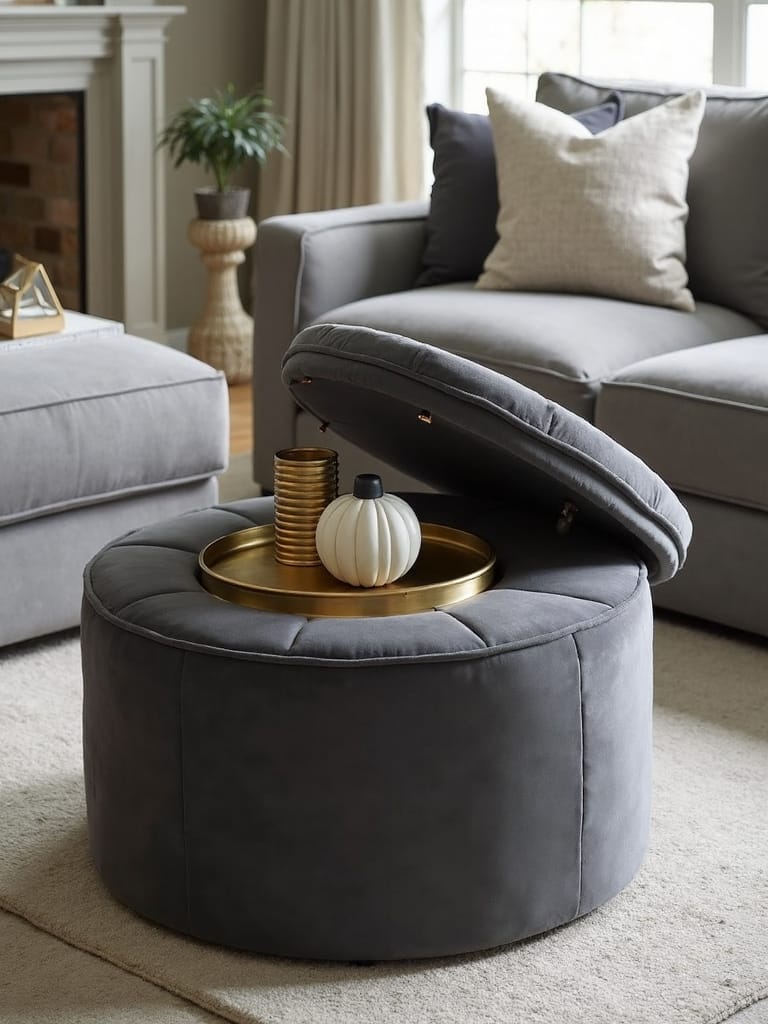 stylish functional round ottoman coffee tables