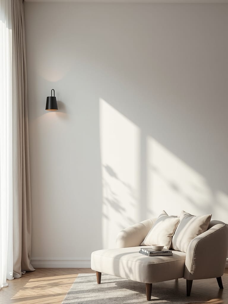 subtle patterns enhance minimalist living room