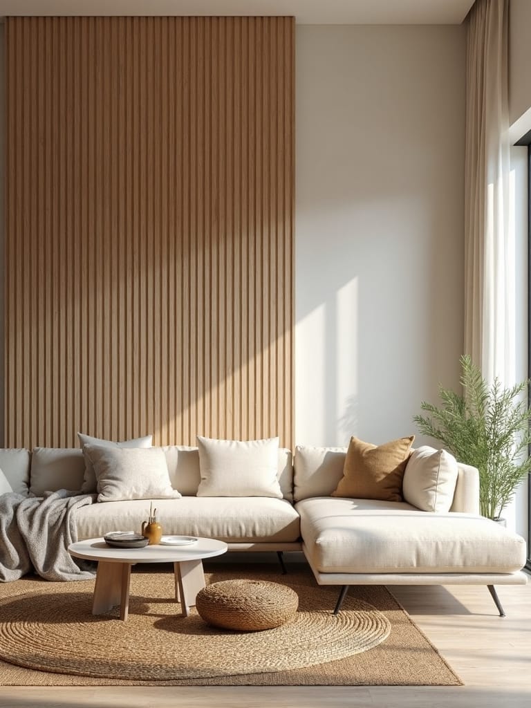 texture enhances minimalist living room