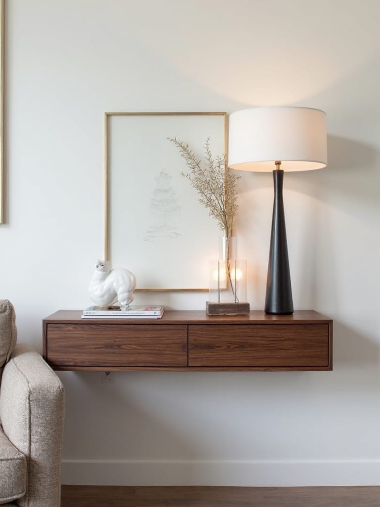 wall mounted space saving side tables