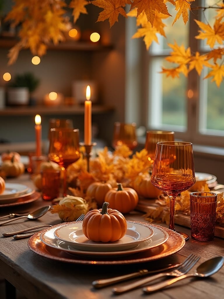 autumn inspired festive table settings