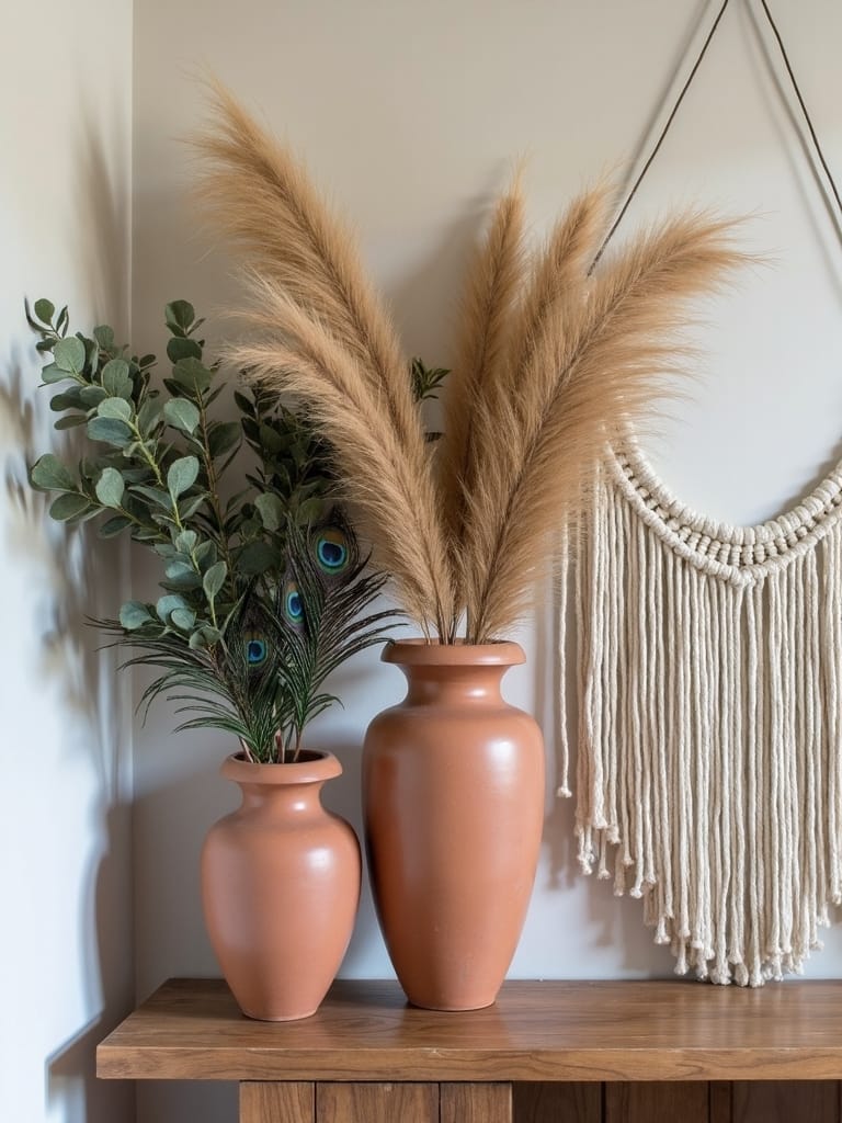 feathers and branches arrangement