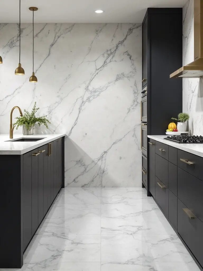 luxurious sophisticated minimalist backsplash