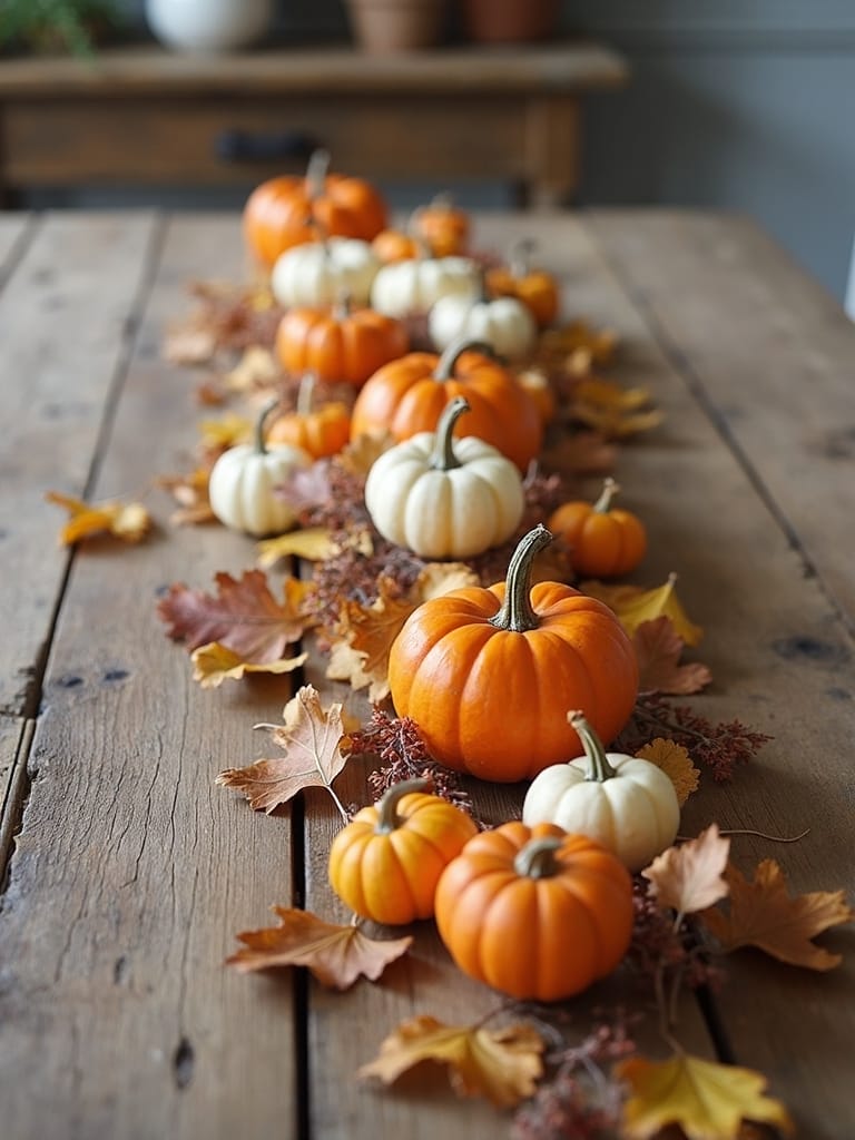 miniature pumpkin garland decor