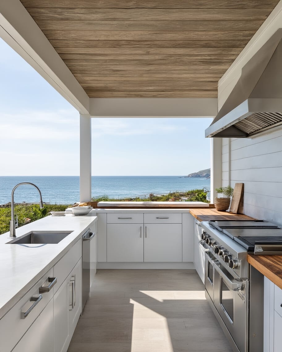 corrosion resistant coastal outdoor kitchen cabinets