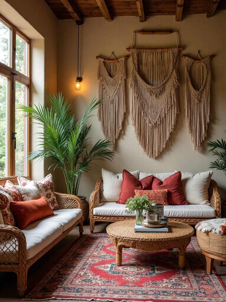 effortless boho living room makeover