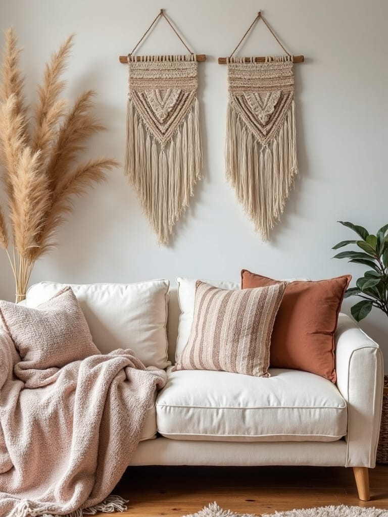 layered textured boho blankets throws