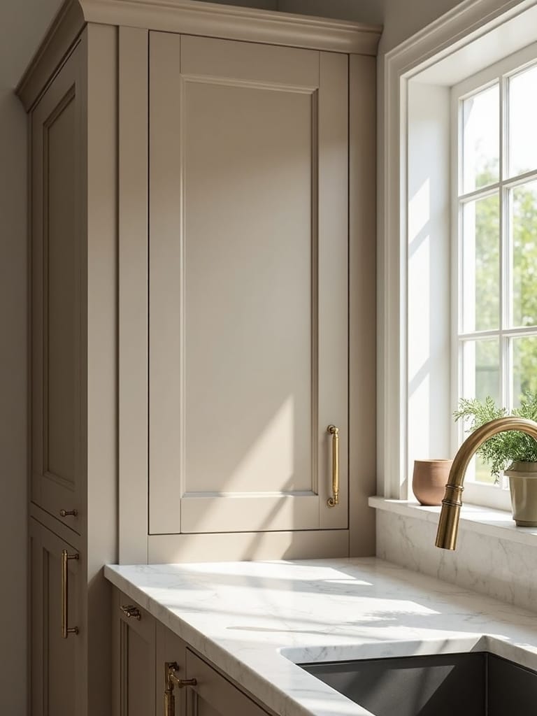 sophisticated taupe and brass elegance