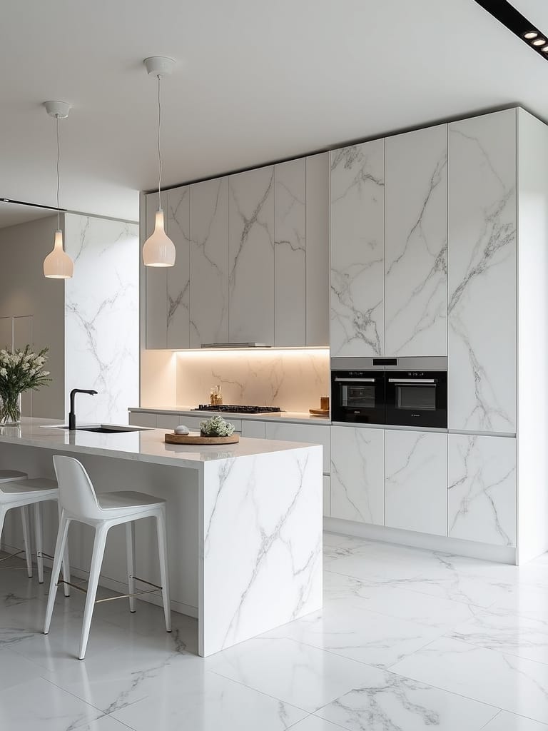 enveloping luxurious marble cladding interior