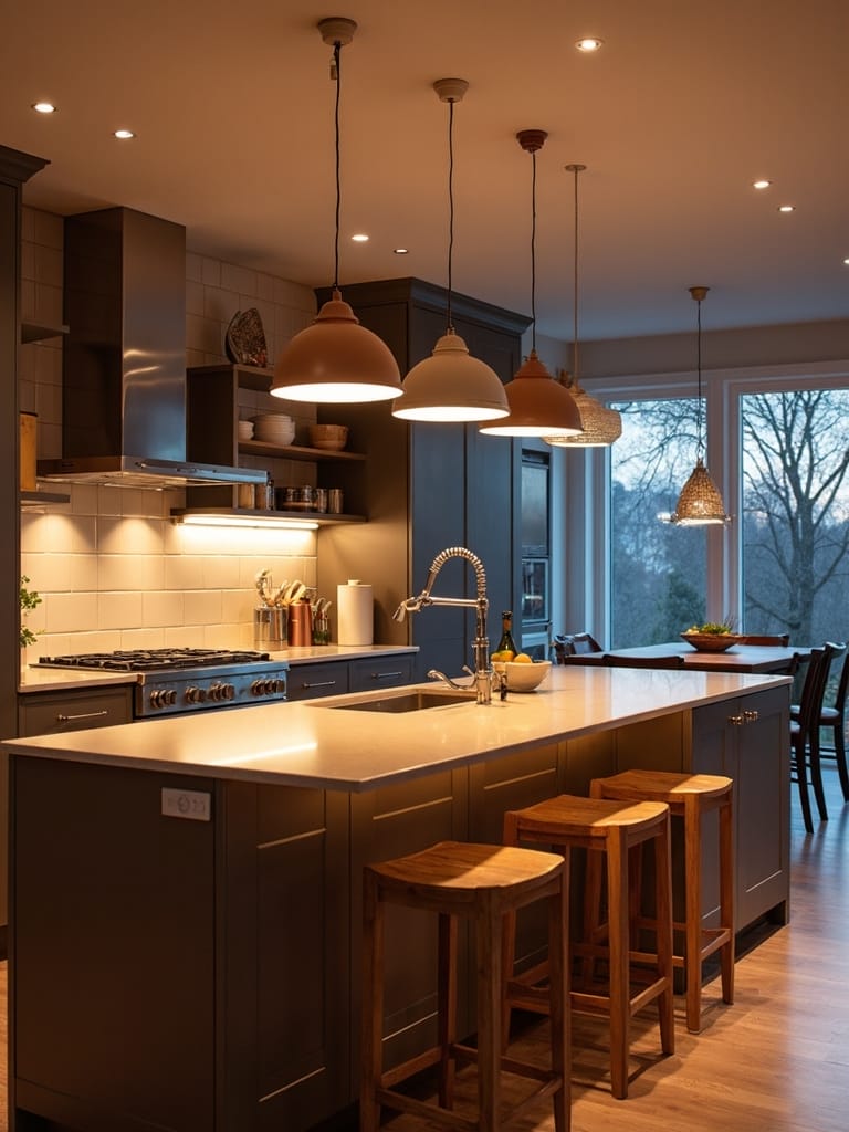 varied kitchen lighting solutions