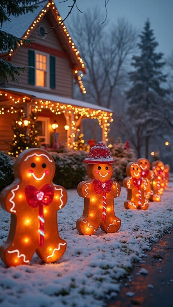 gingerbread christmas outdoor decor ideas