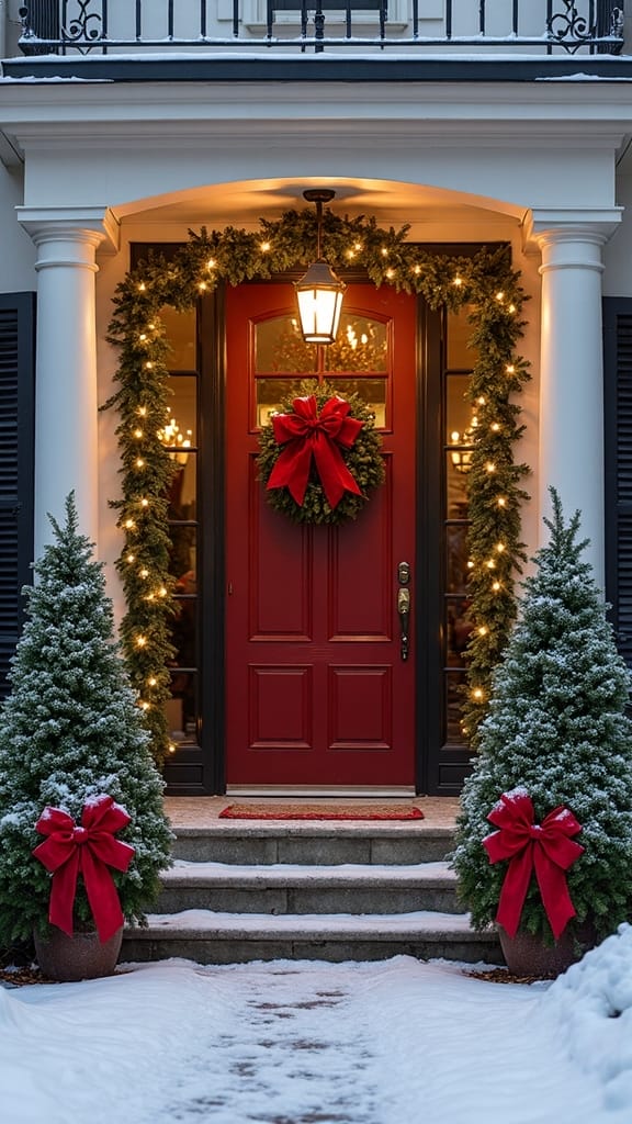 outdoor christmas topiary holiday display